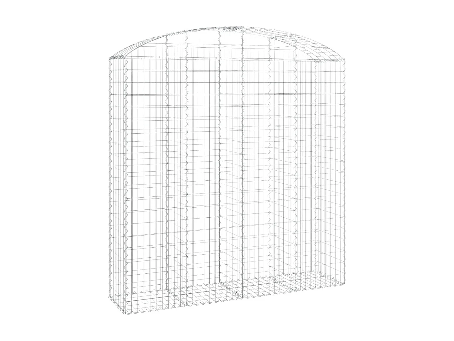 Cesta gaviones forma arco hierro galvanizado 200x50x200/220 cm