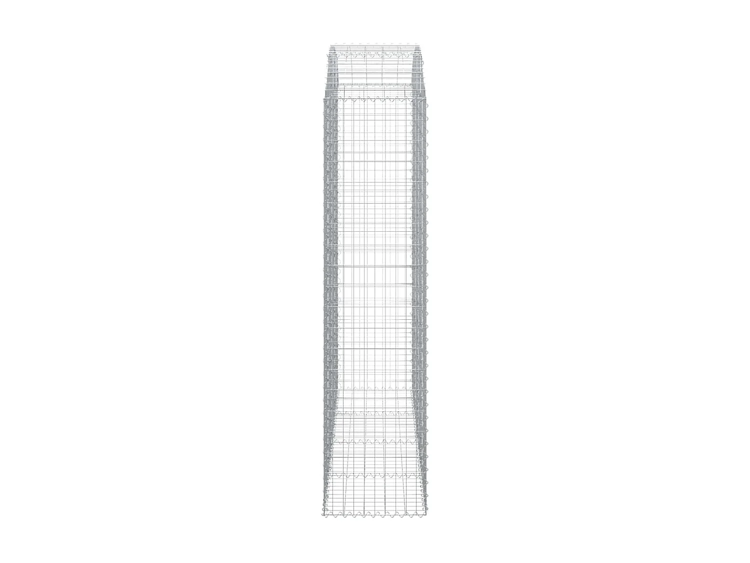 Panier de gabions arqué 200x50x200/220 cm Fer galvanisé