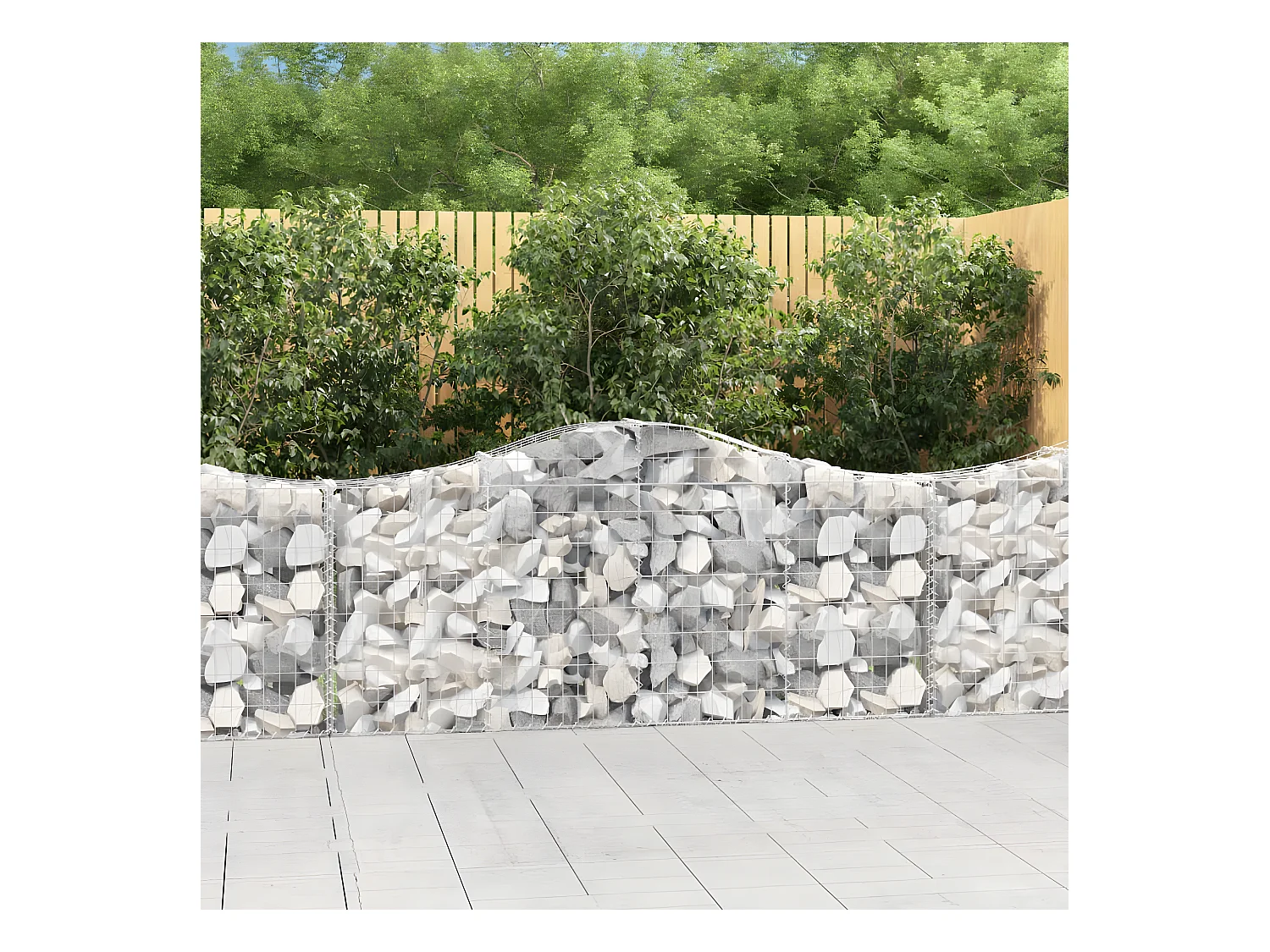 Schanskorven 14 st gewelfd 200x30x80/100 cm ijzer