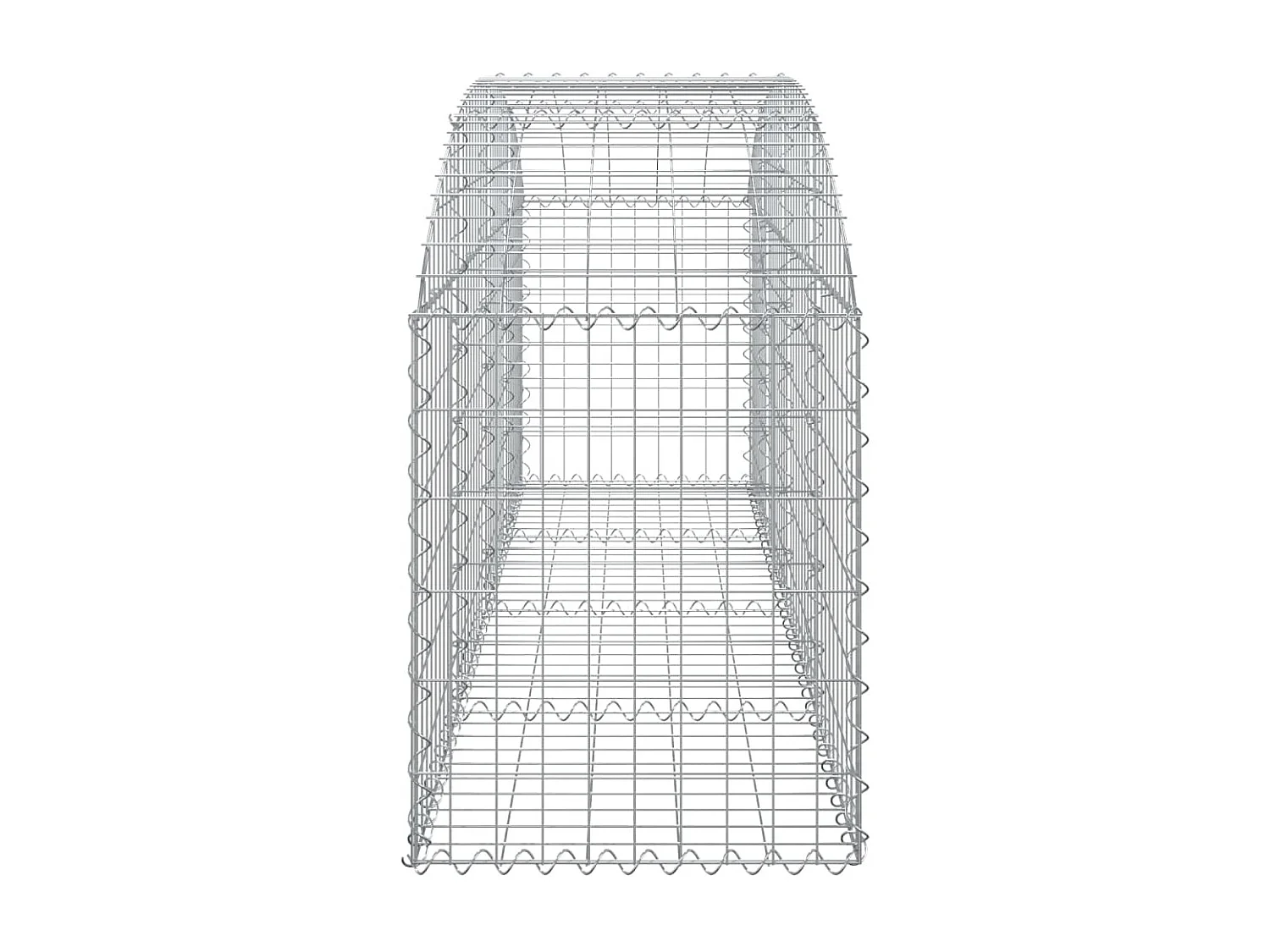 Cesto gabião arqueado 200x50x60/80 cm ferro galvanizado
