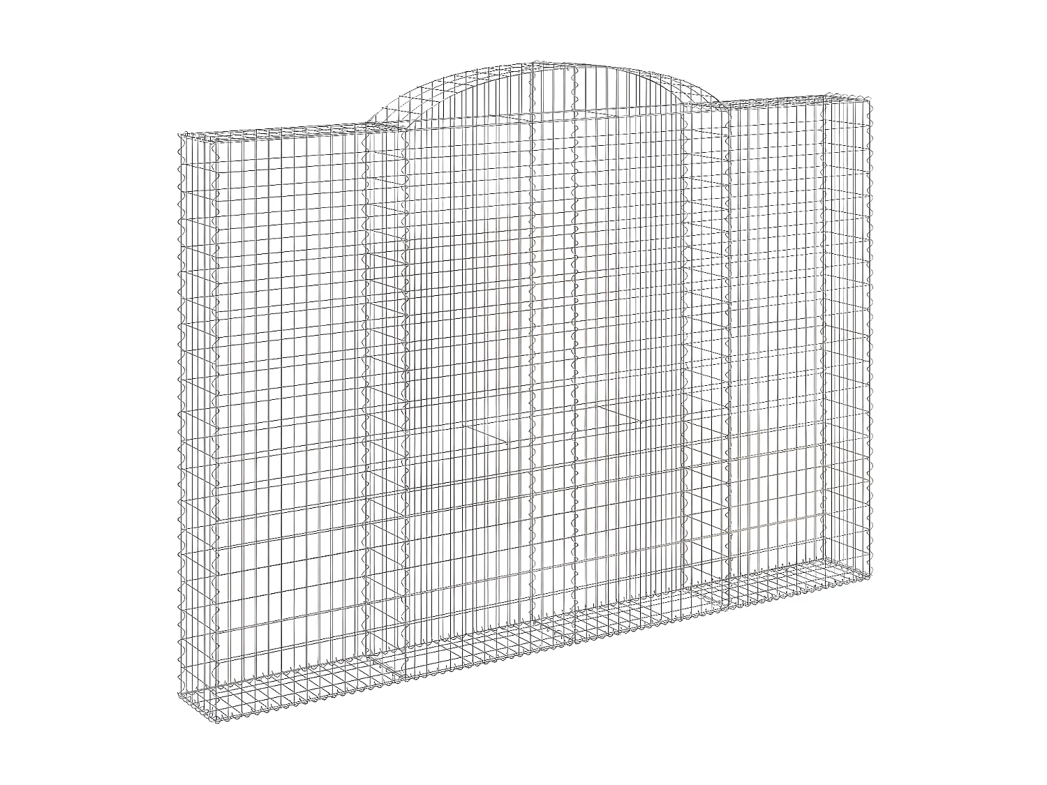 Cesto gabião arqueado 300x30x200/220 cm ferro galvanizado