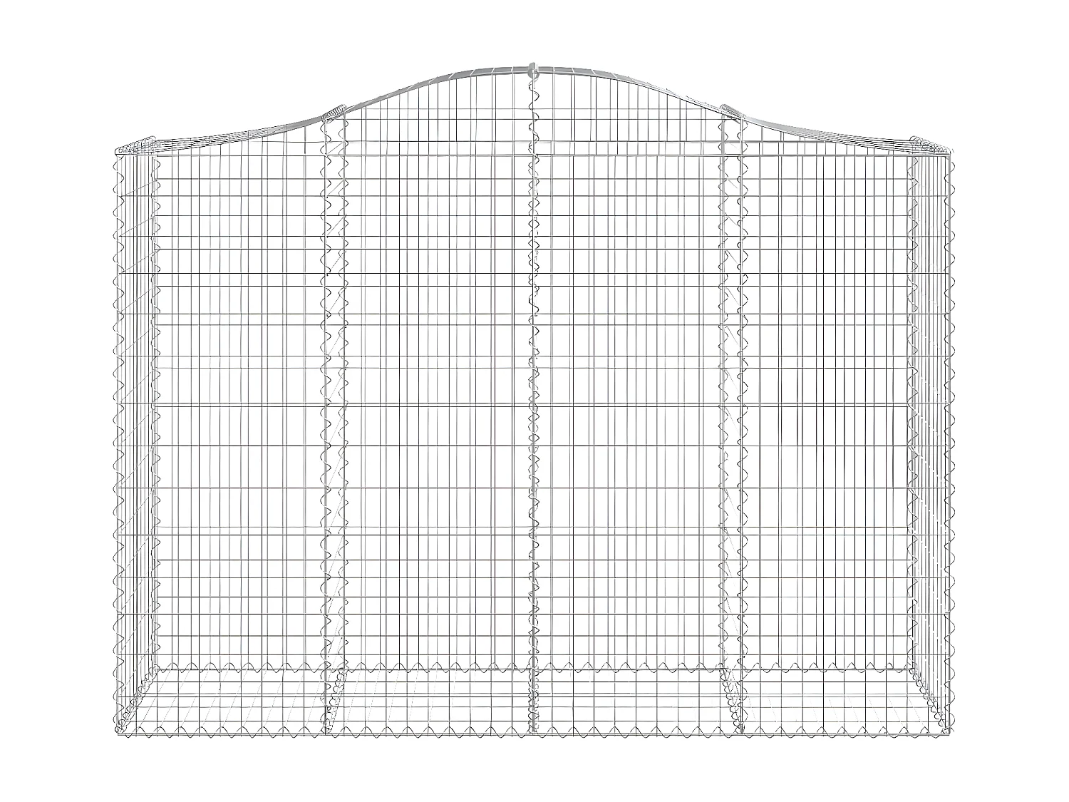 Cestas gaviones 30 unidades forma de arco hierro 200x50x140/160 cm