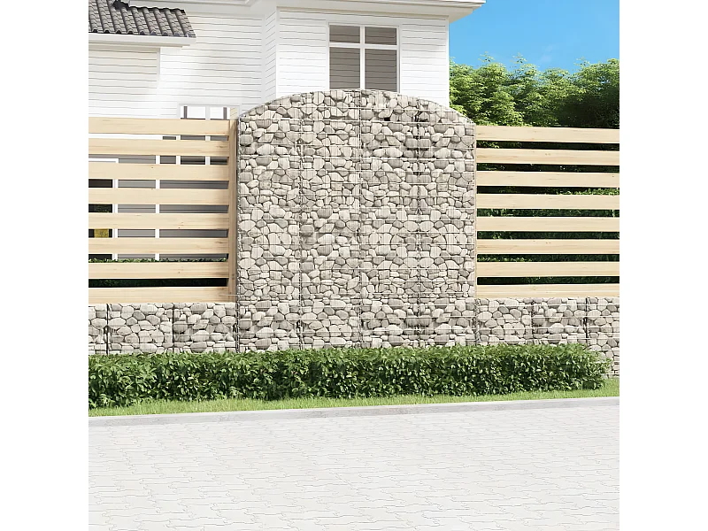 Cesta gaviones forma arco hierro galvanizado 200x50x220/240 cm