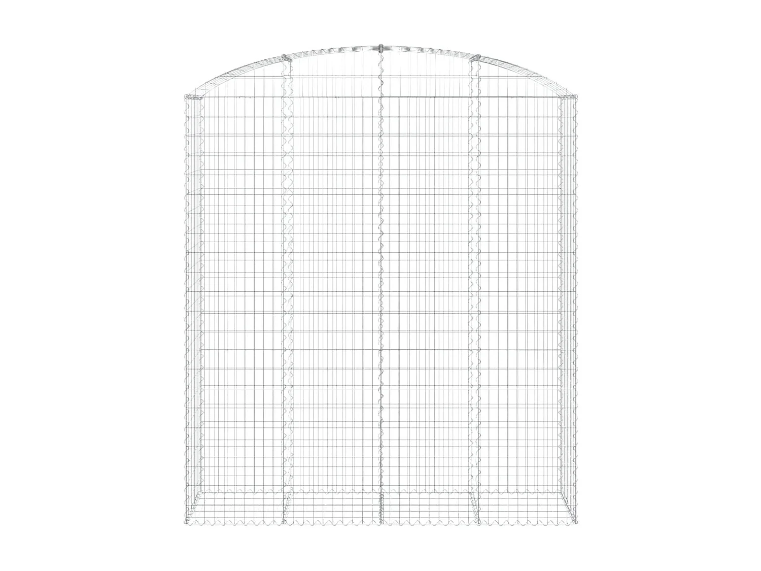 Panier de gabions arqué 200x50x220/240 cm Fer galvanisé