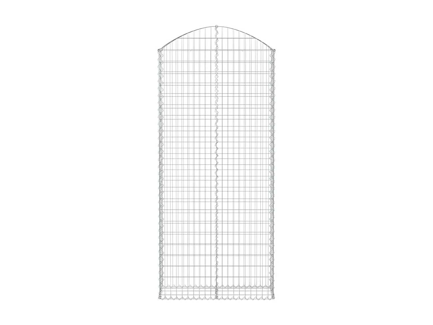 Panier de gabions arqué 100x30x220/240 cm Fer galvanisé