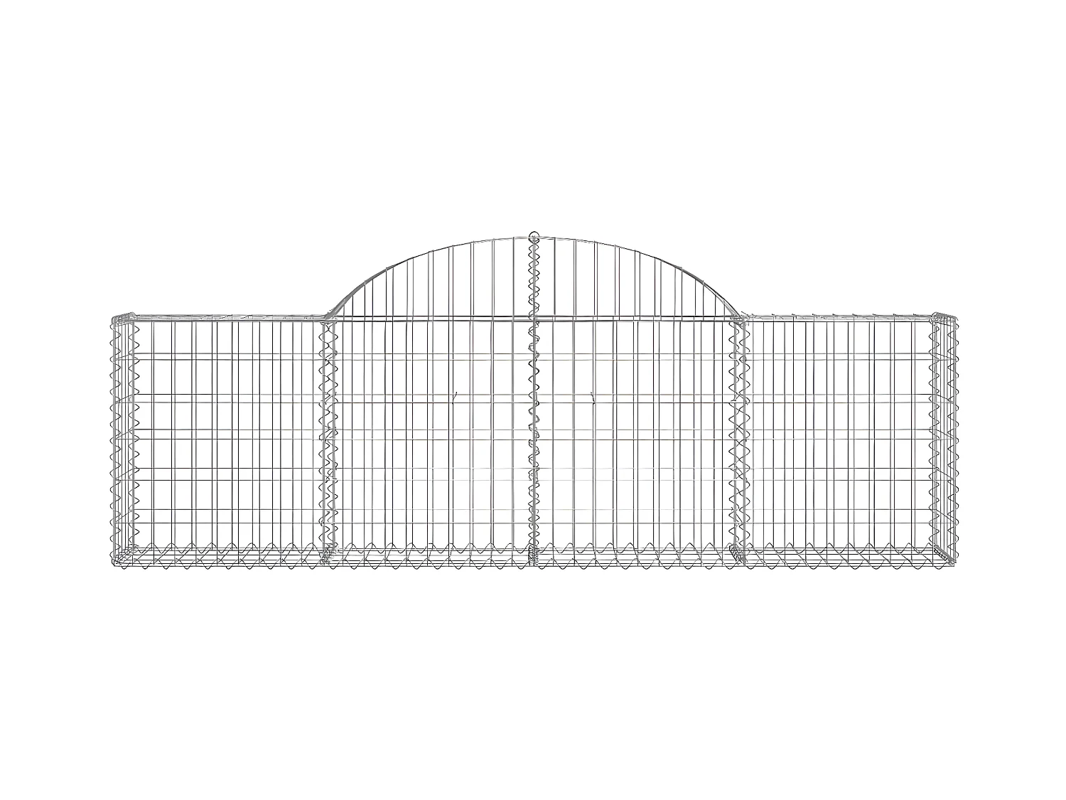 Cestas de gaviones 11 unidades forma de arco hierro 200x30x60/80 cm