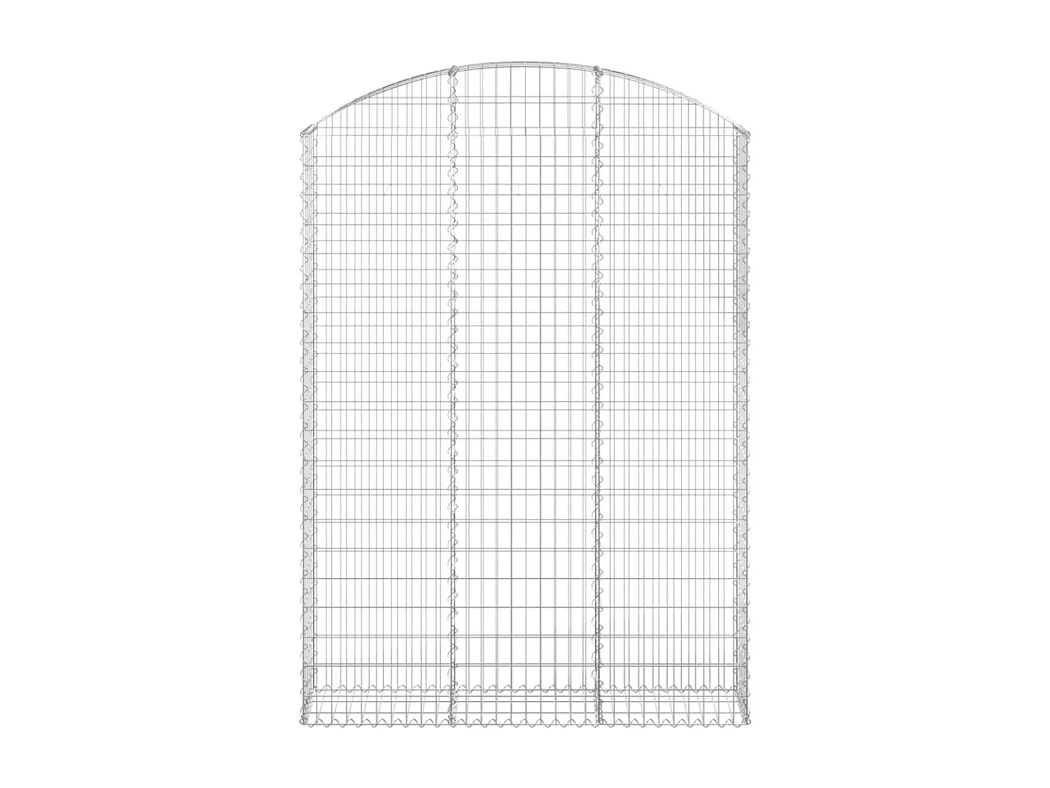 Panier de gabions arqué 150x30x200/220 cm Fer galvanisé