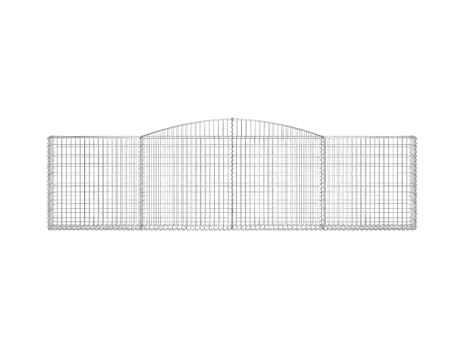 Schanskorven 10 st gewelfd 400x30x100/120 cm ijzer