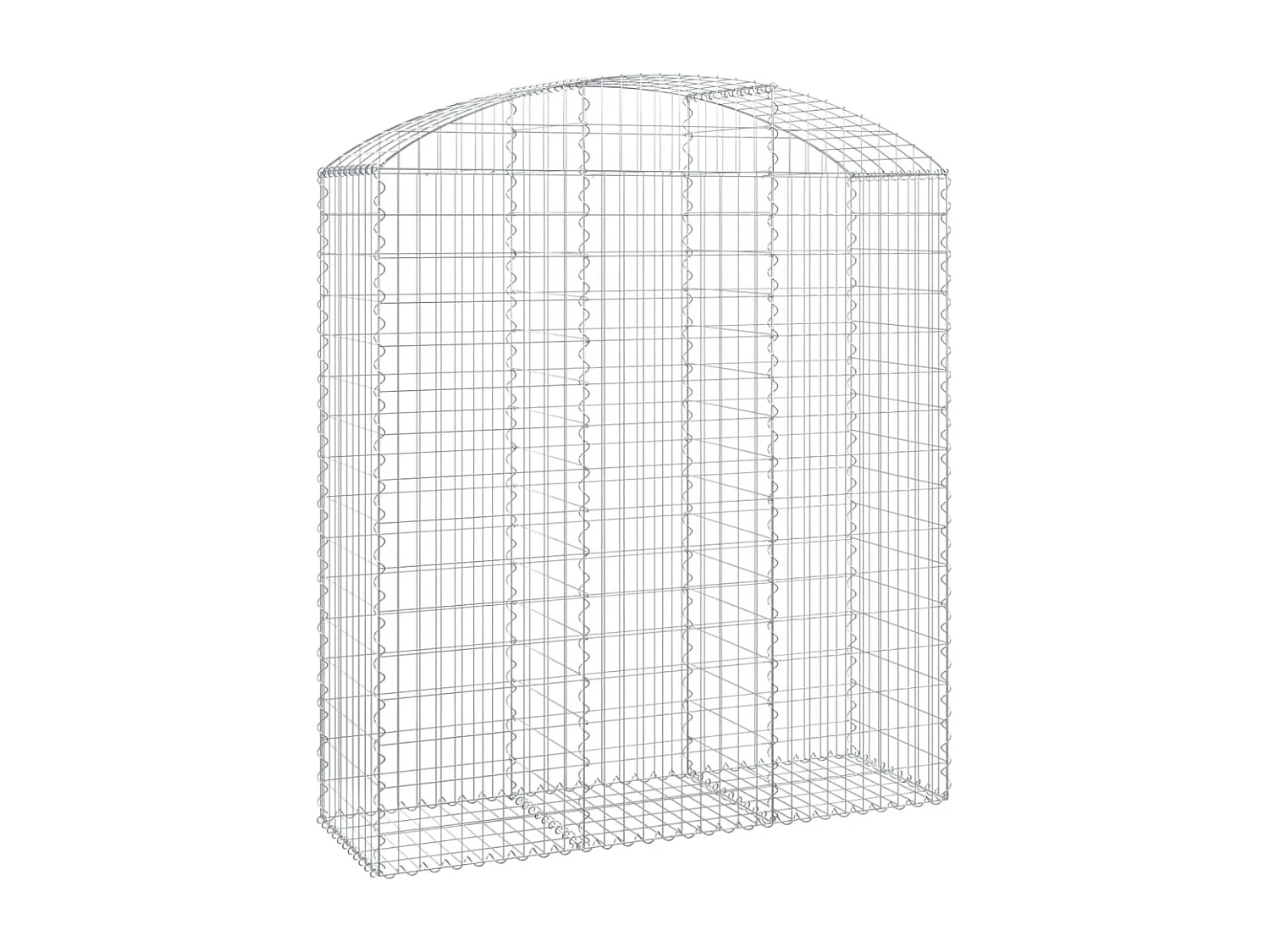 Panier de gabions arqué 150x50x160/180 cm Fer galvanisé