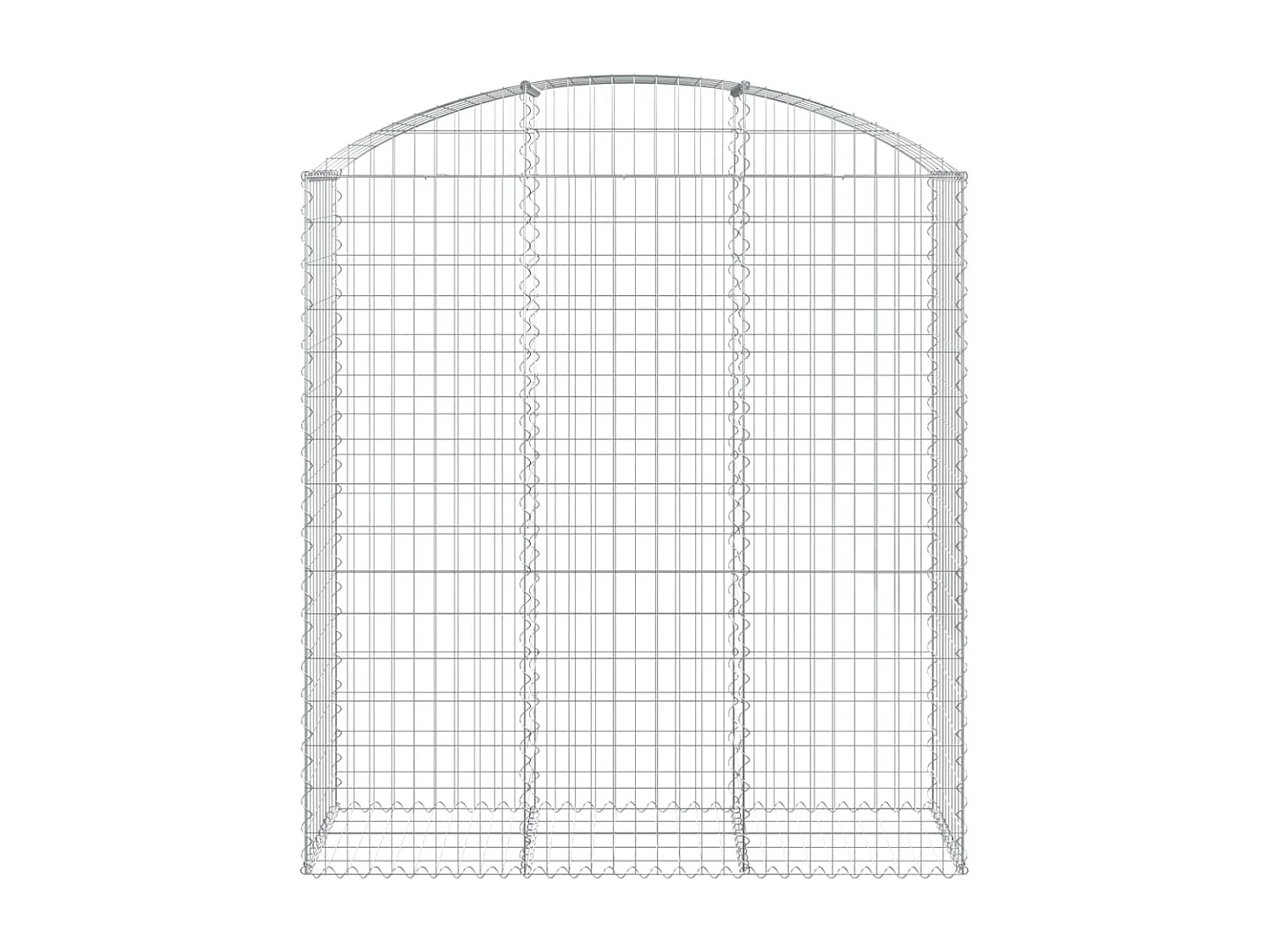 Panier de gabions arqué 150x50x160/180 cm Fer galvanisé