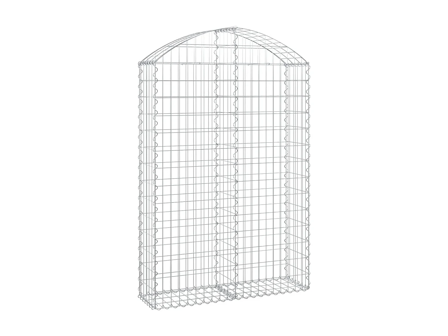 Panier de gabions arqué 100x30x140/160 cm Fer galvanisé