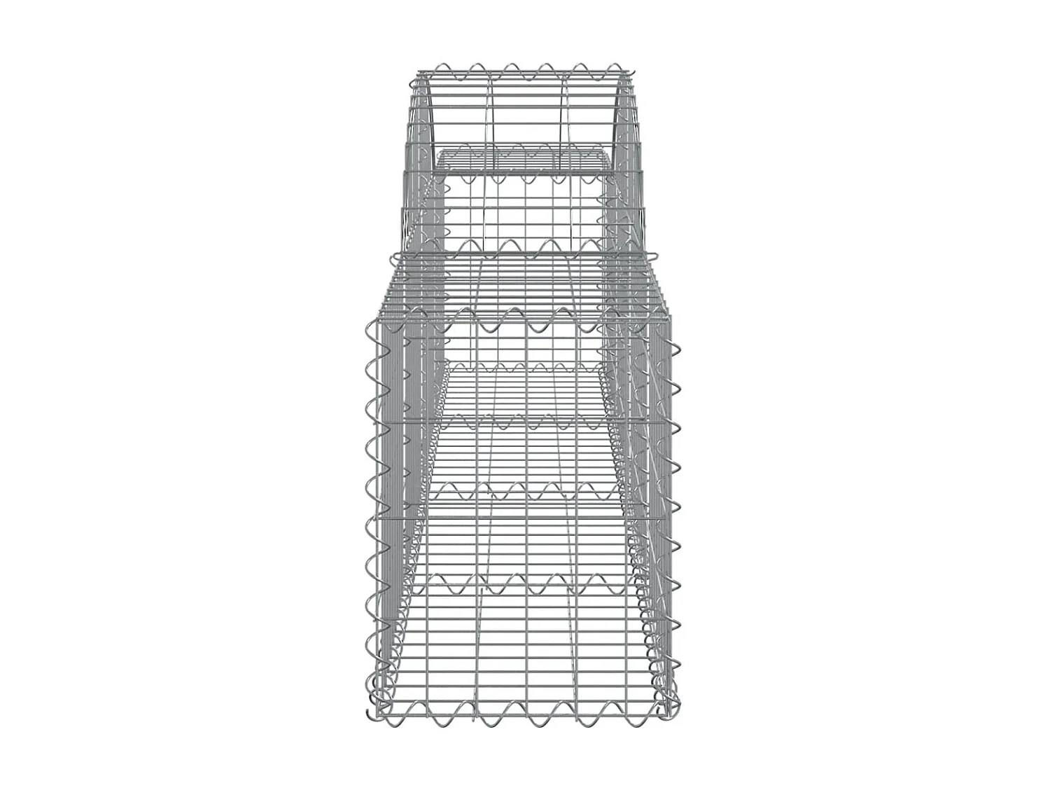 Paniers à gabions arqués 20 pièces 200x30x40/60 cm Fer galvanisé