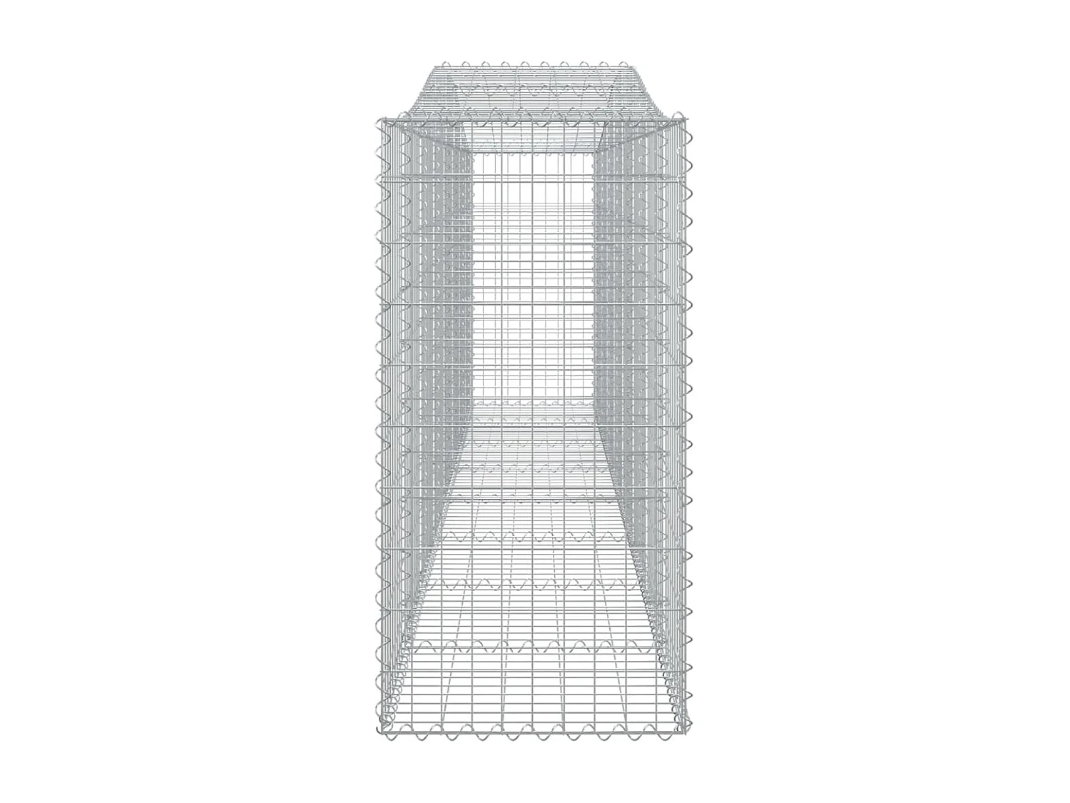 Panier de gabions arqué 400x50x100/120 cm Fer galvanisé