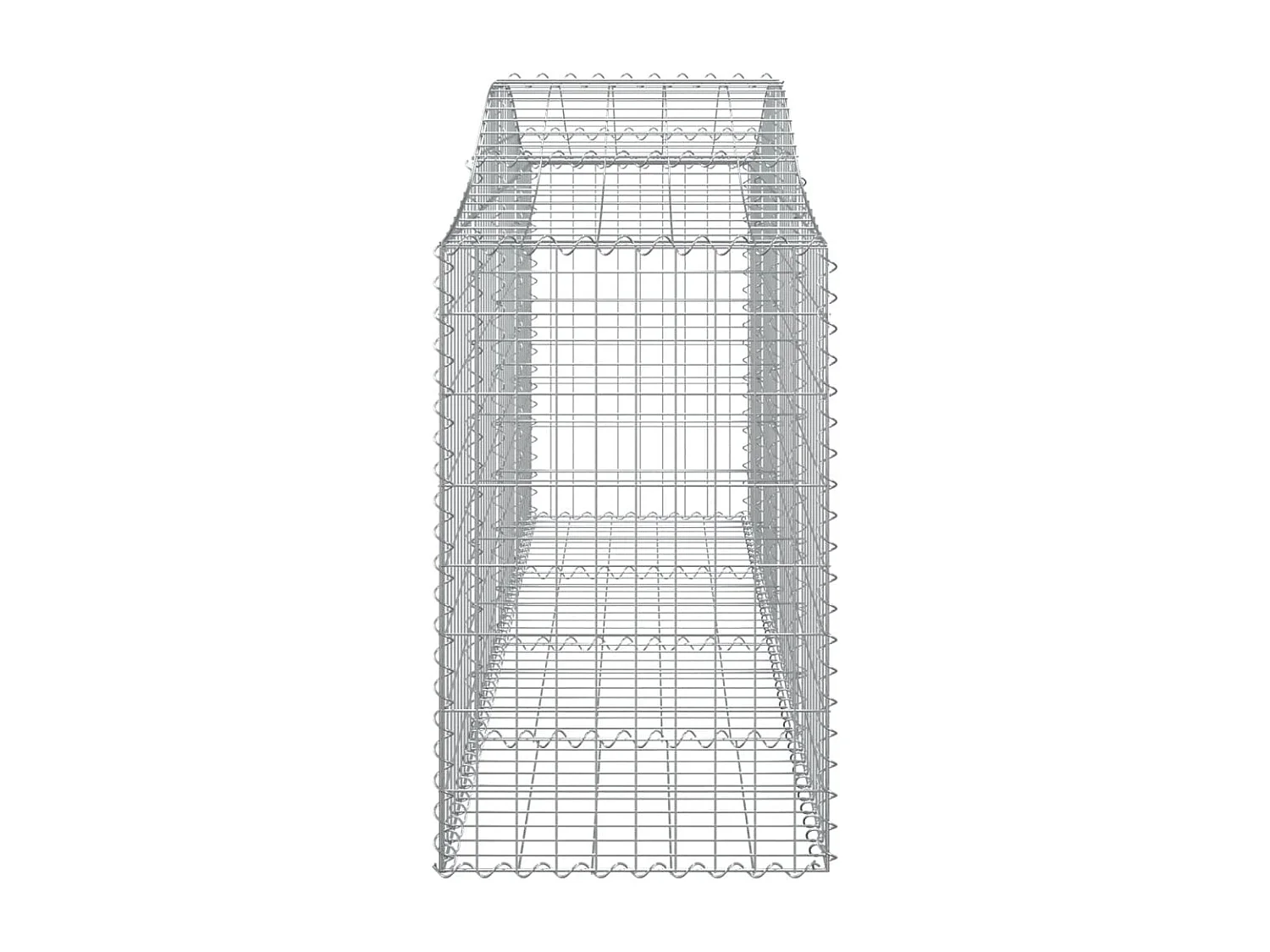 Panier de gabions arqué 200x50x80/100 cm Fer galvanisé