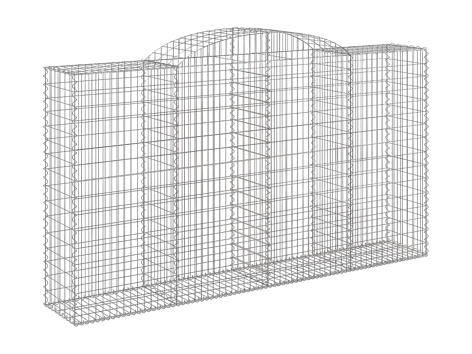 Cestos gabião arqueados 17 peças 300x50x160/180 ferro galvanizado