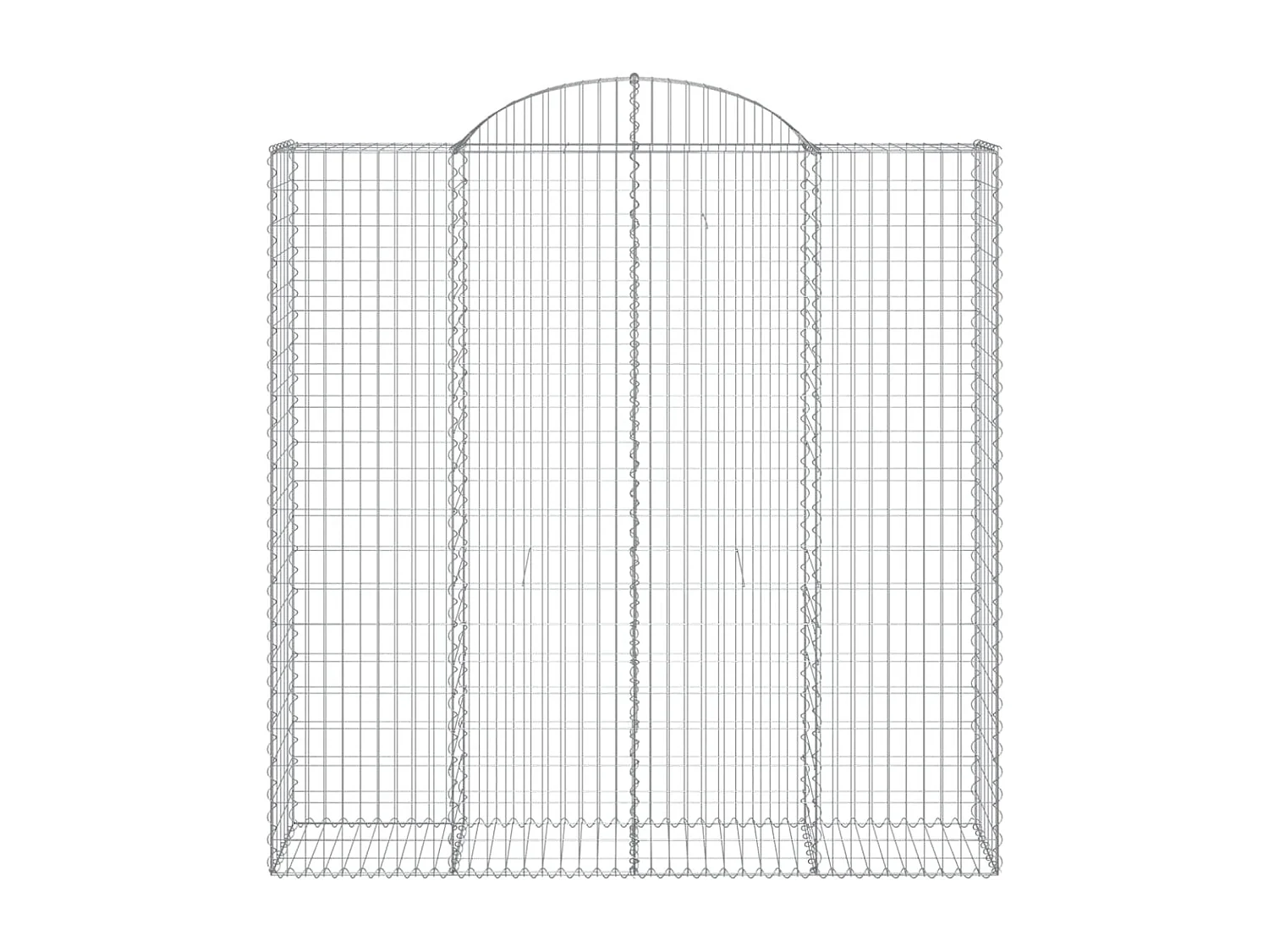 Cestos gabião arqueados 11 peças 200x50x200/220 ferro galvanizado