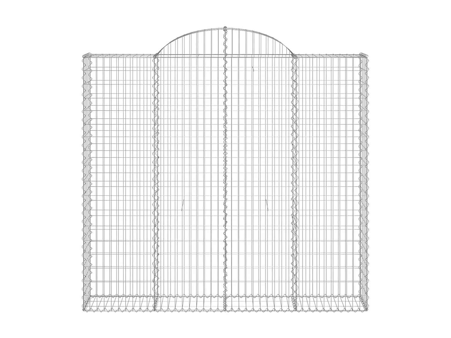Paniers à gabions arqués 12 pièces 200x50x180/200 cm Fer galvanisé