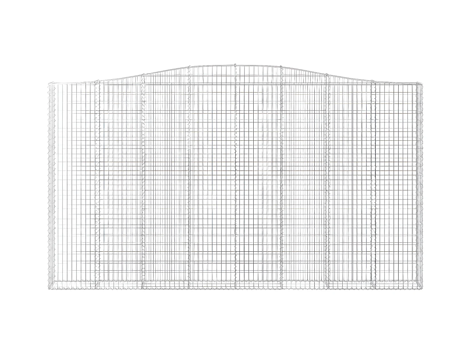 Schanskorven 3 st gewelfd 400x30x220/240 cm ijzer