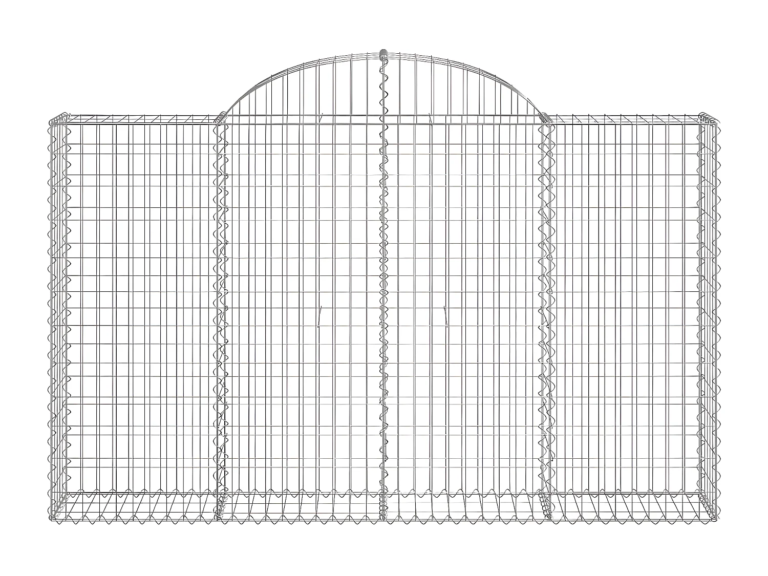 Cestas gaviones 30 unidades forma de arco hierro 200x30x120/140 cm
