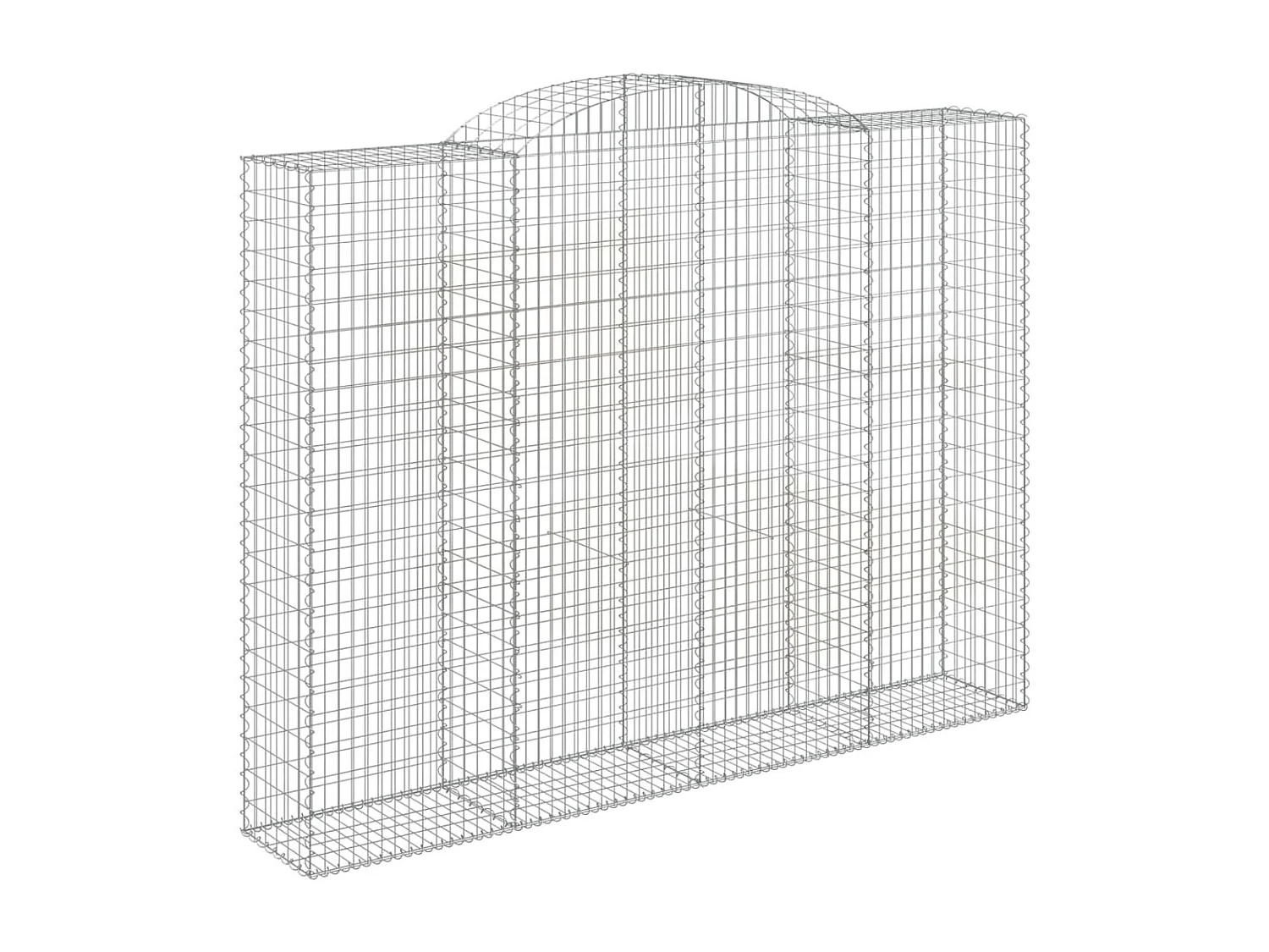 Cestos gabião arqueados 9peças 300x50x220/240cm ferro galvanizado