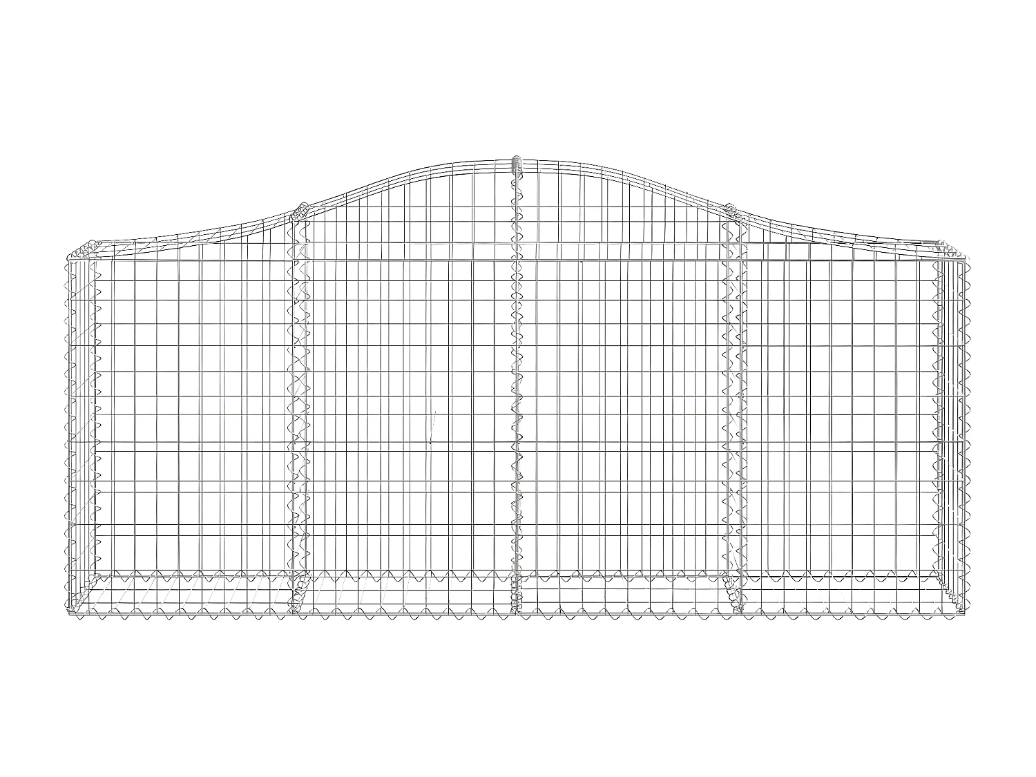 Schanskorven 50 st gewelfd 200x30x80/100 cm ijzer