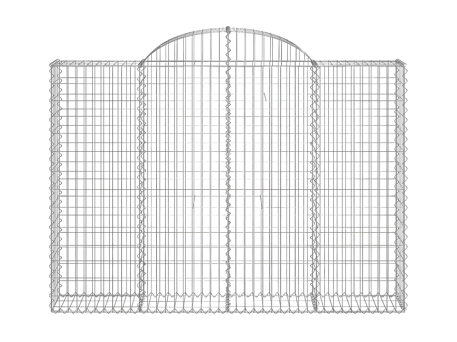 Paniers à gabions arqués 12 pièces 200x30x140/160 cm Fer galvanisé