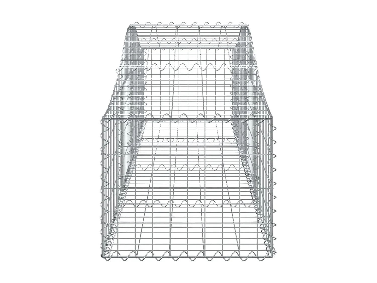 Panier de gabions arqué 200x50x40/60 cm Fer galvanisé