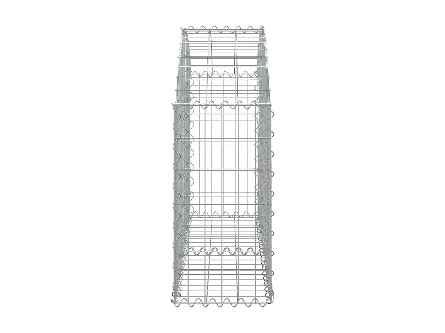 Cesta de gaviones forma arco hierro galvanizado 100x30x60/80 cm