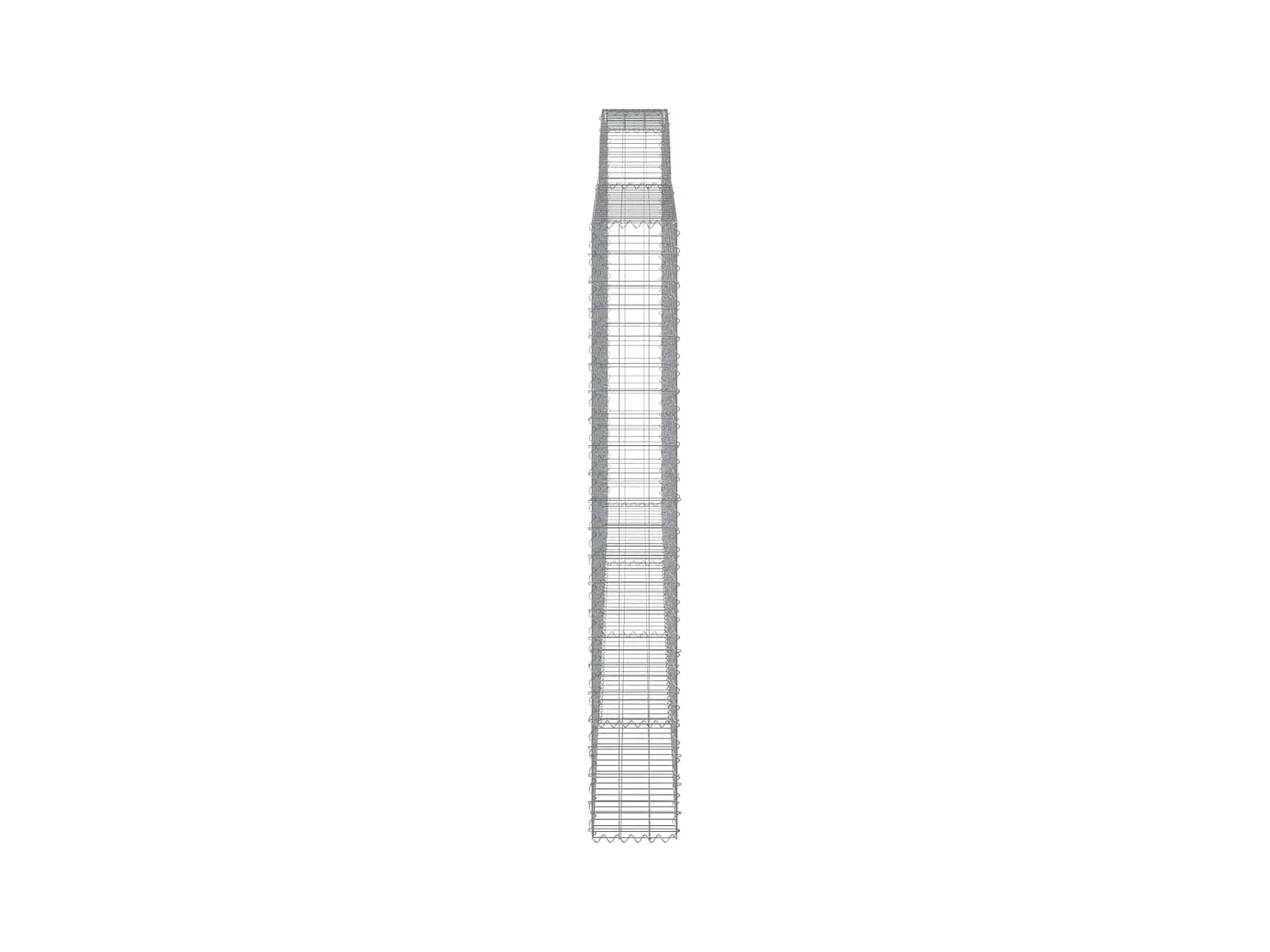 Paniers à gabions arqués 9 pièces 400x30x220/240 cm Fer galvanisé