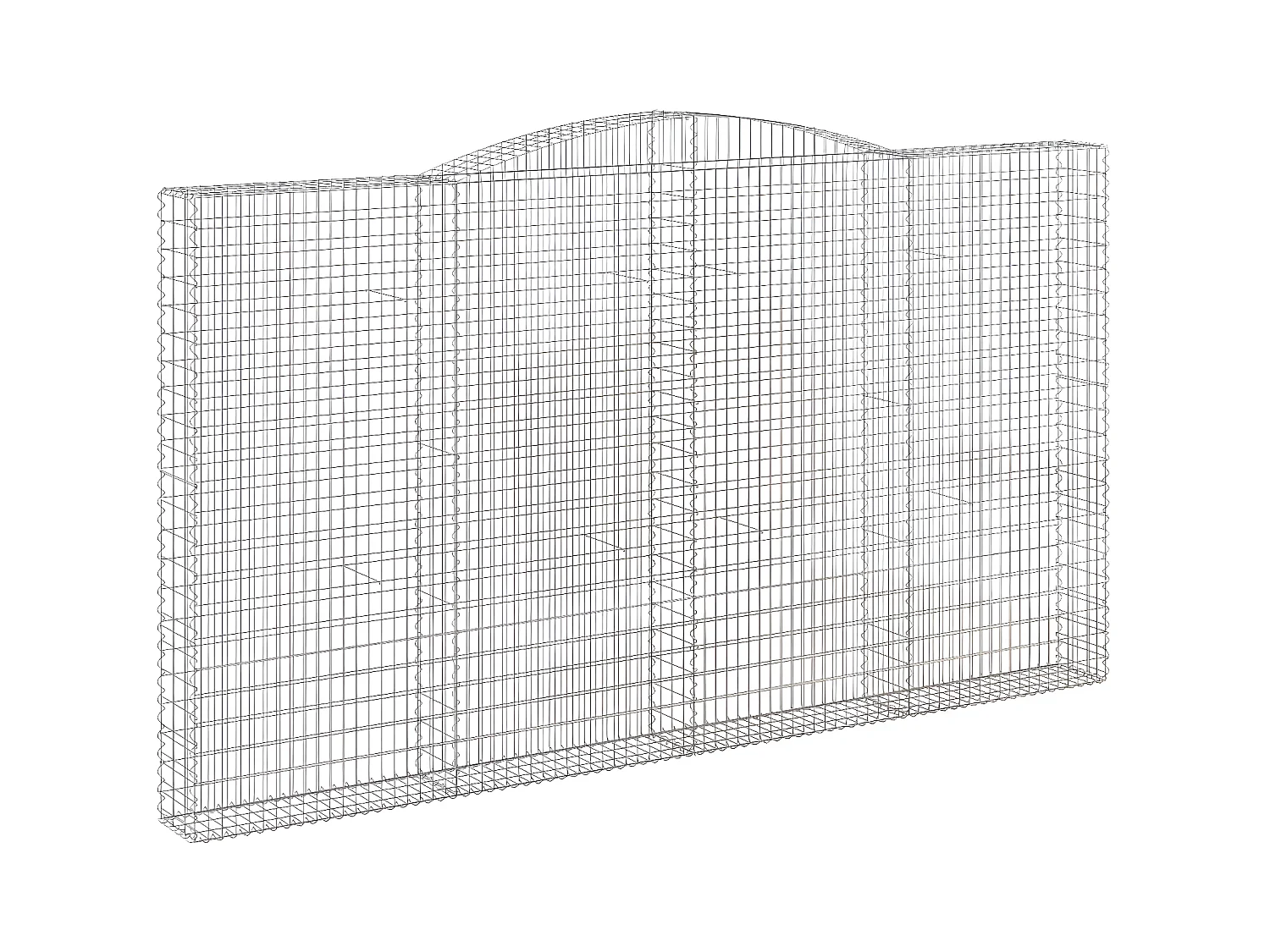 Paniers à gabions arqués 9 pièces 400x30x220/240 cm Fer galvanisé