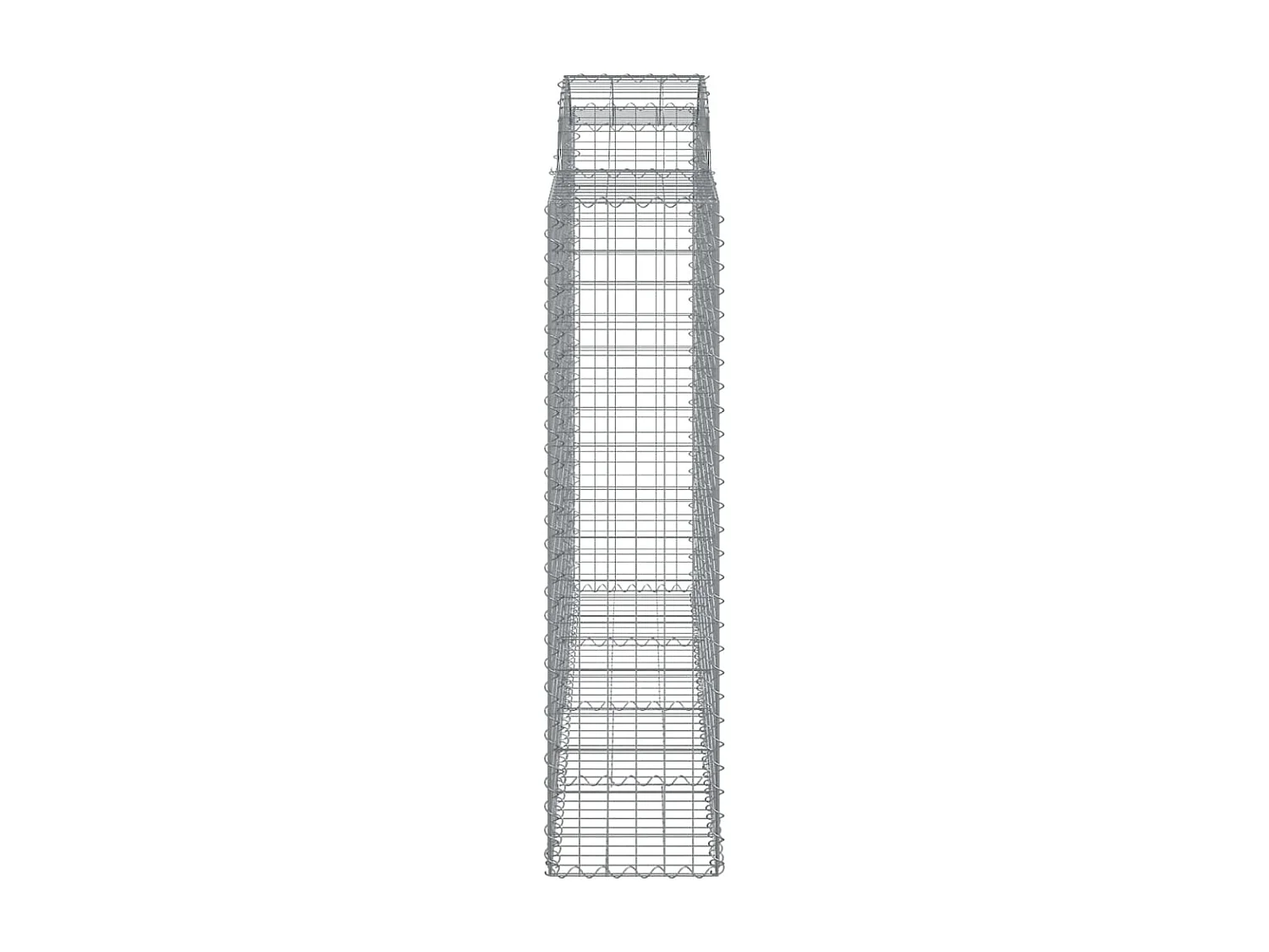 Panier de gabions arqué 200x50x160/180 cm Fer galvanisé