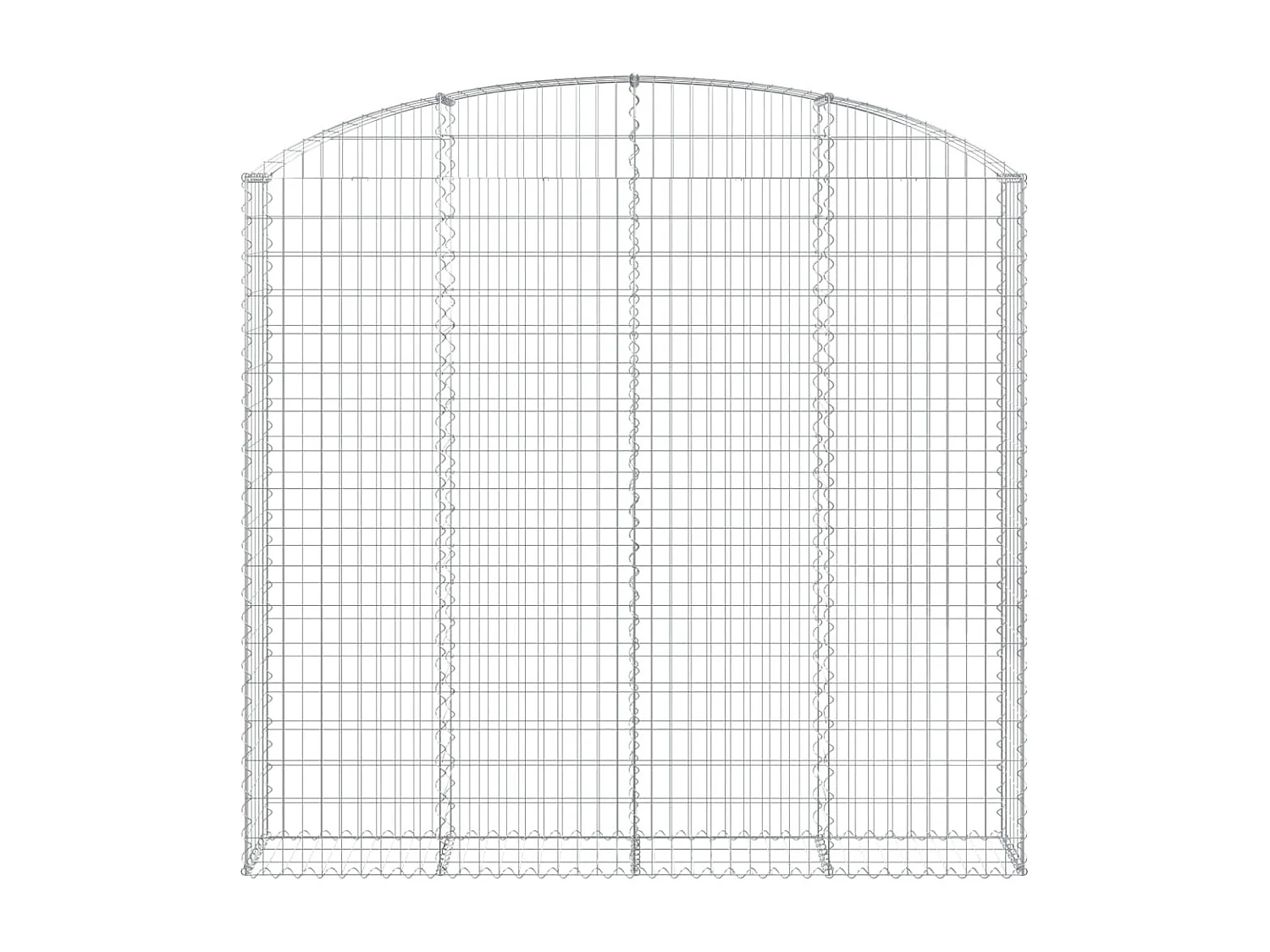 Panier de gabions arqué 200x30x180/200 cm Fer galvanisé