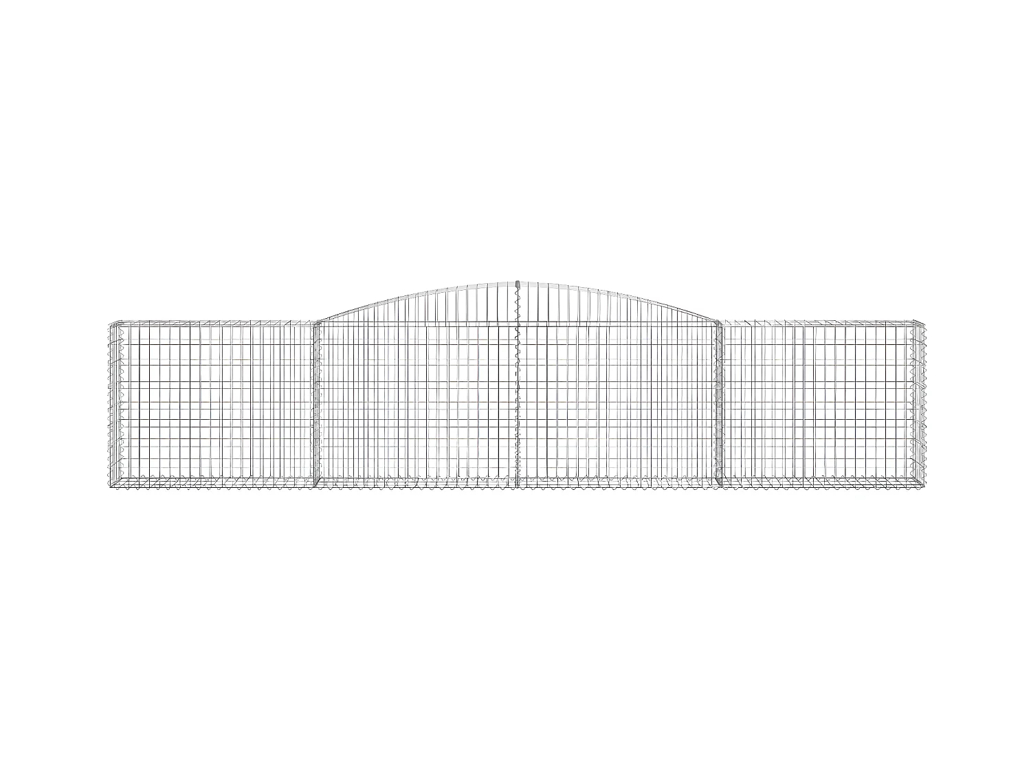 Schanskorven 6 st gewelfd 400x30x80/100 cm ijzer