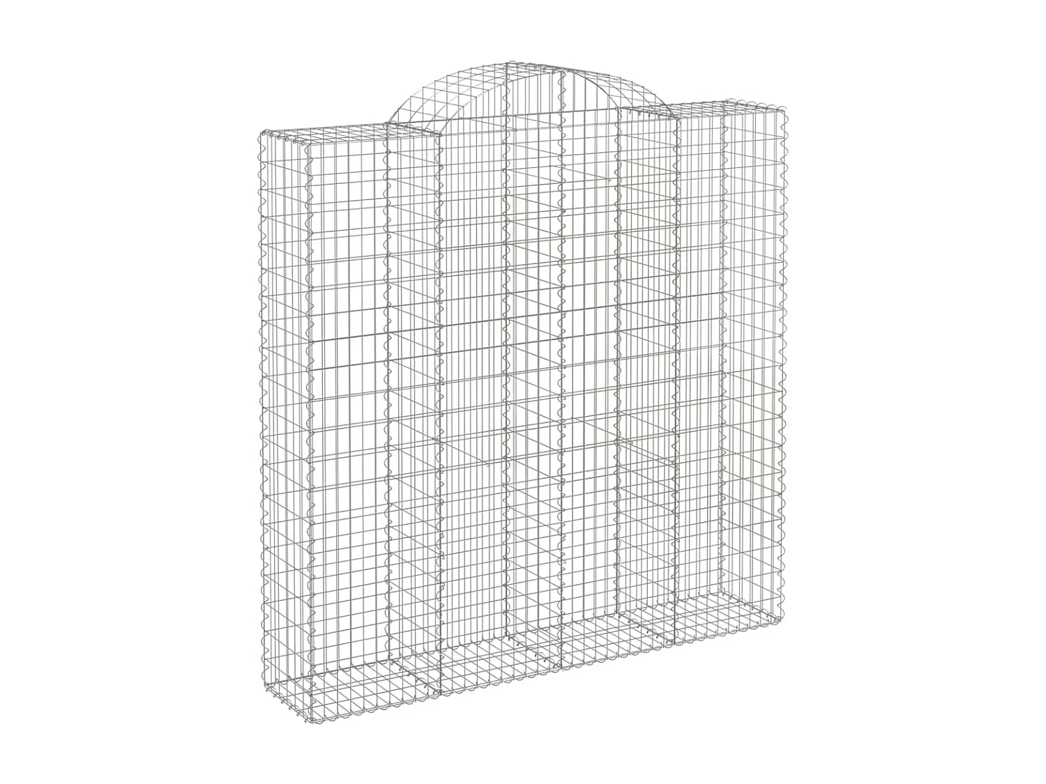 Panier de gabions arqué 200x50x200/220 cm Fer galvanisé