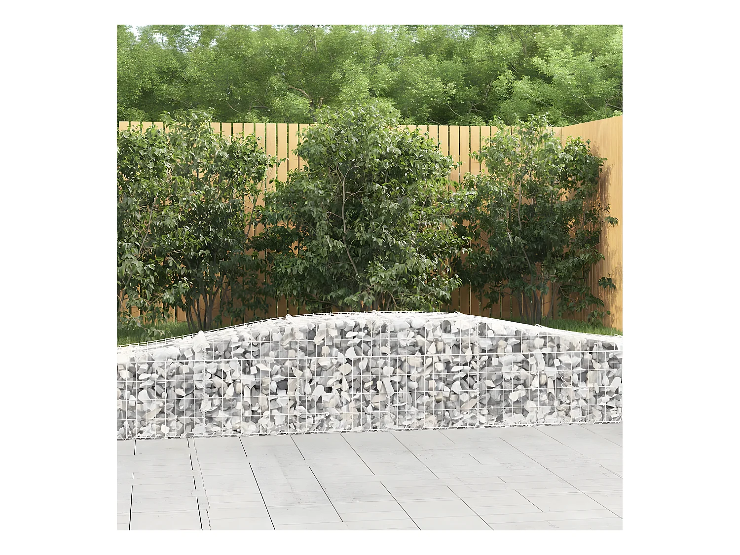 Cestas de gaviones 15 unidades forma de arco hierro 400x50x40/60 cm