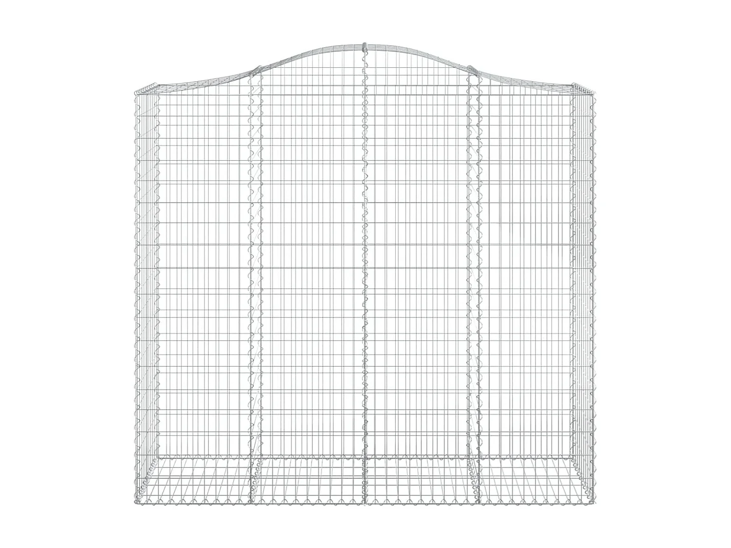 Paniers à gabions arqués 8 pièces 200x50x180/200 cm Fer galvanisé