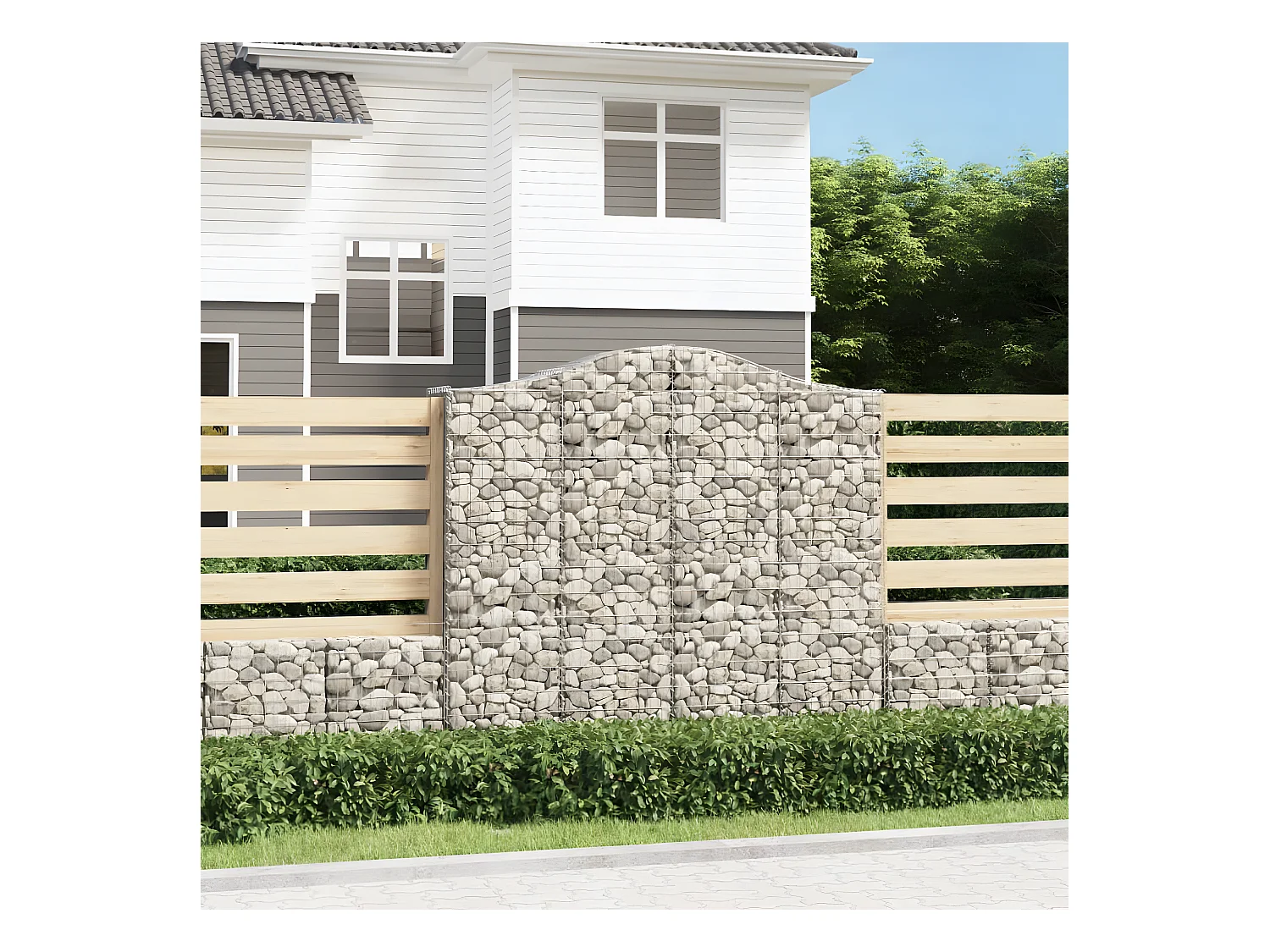 Schanskorven 8 st gewelfd 200x50x180/200 cm ijzer