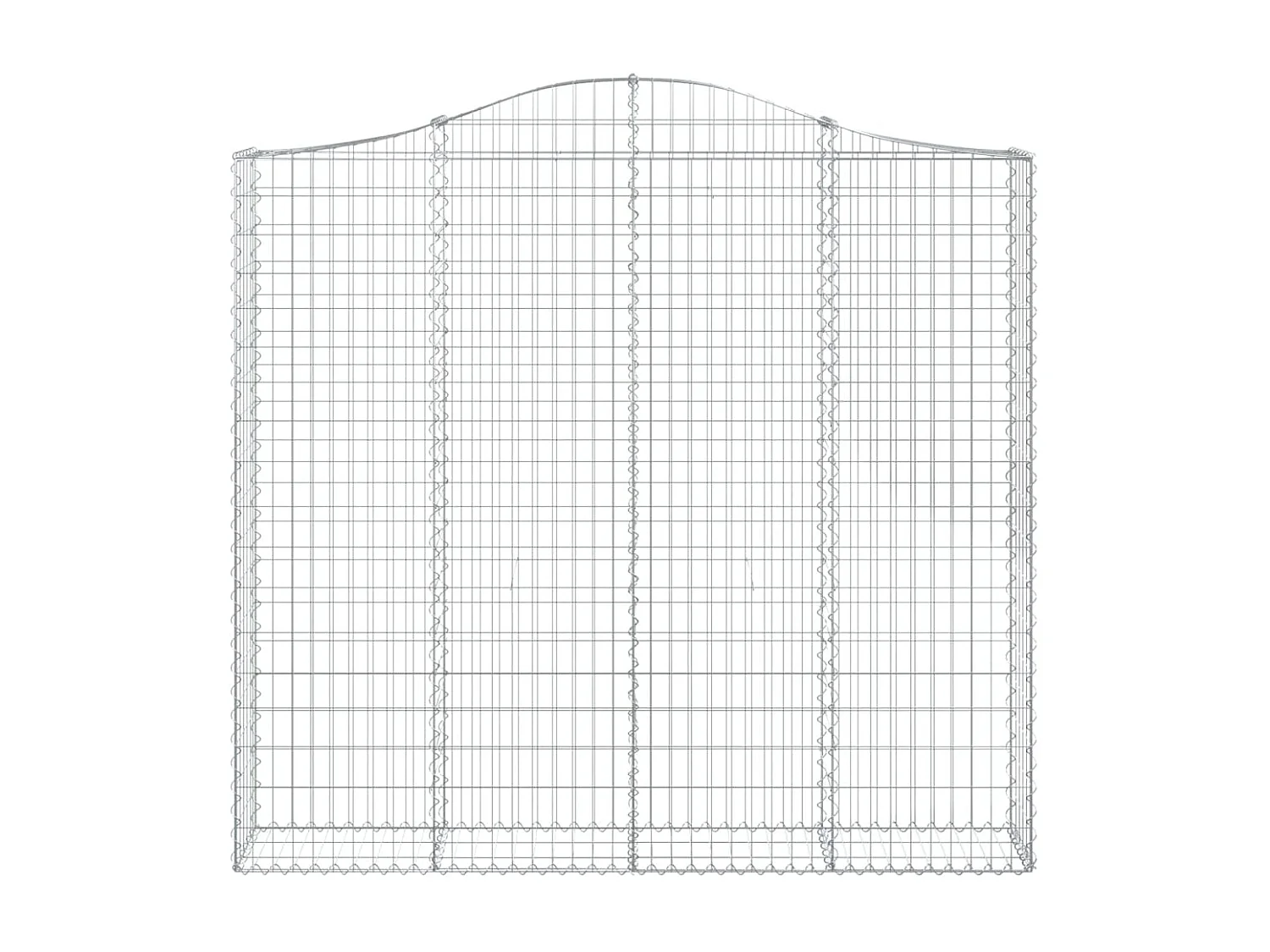 Paniers à gabions arqués 9 pièces 200x30x180/200 cm Fer galvanisé