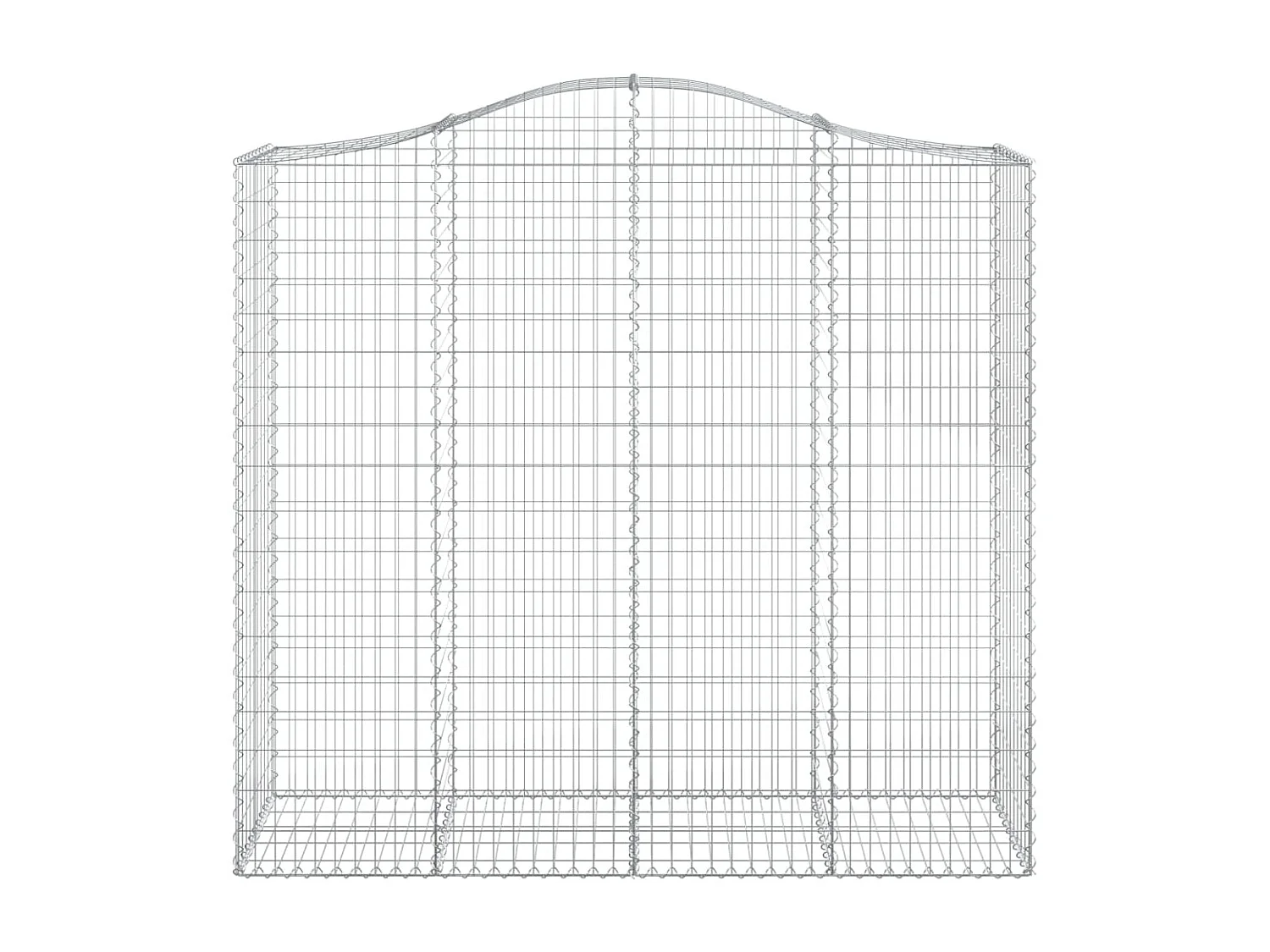 Paniers à gabions arqués 20 pièces 200x50x180/200 cm Fer galvanisé