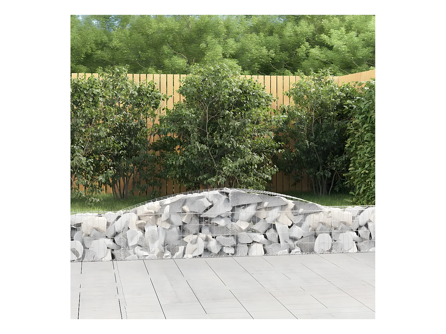 Schanskorven 3 stukkengewelfd 400x30x40/60 cm ijzer