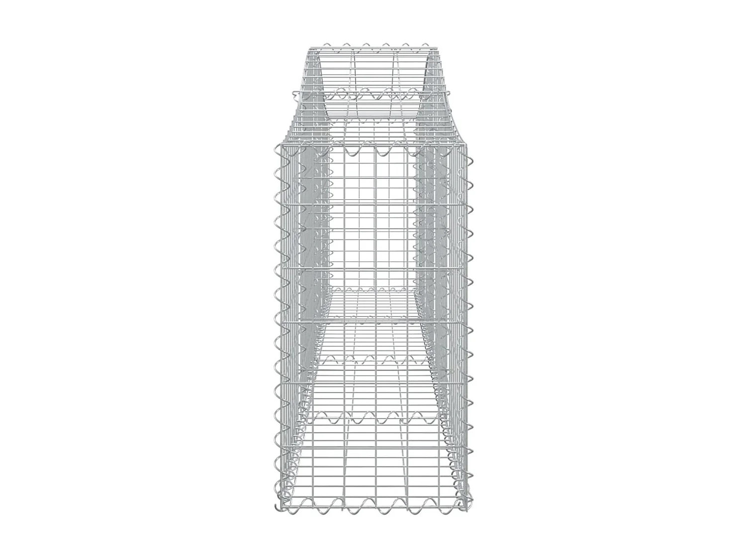 Paniers à gabions arqués 20 pièces 200x30x60/80 cm Fer galvanisé