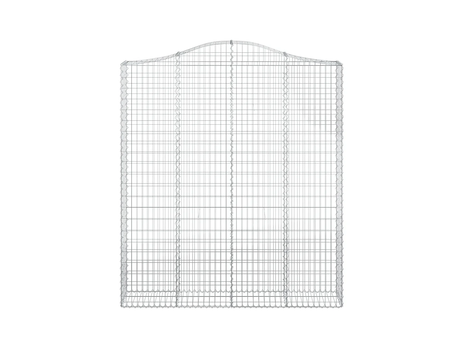 Paniers à gabions arqués 3 pièces 200x30x220/240 cm fer galvanisé