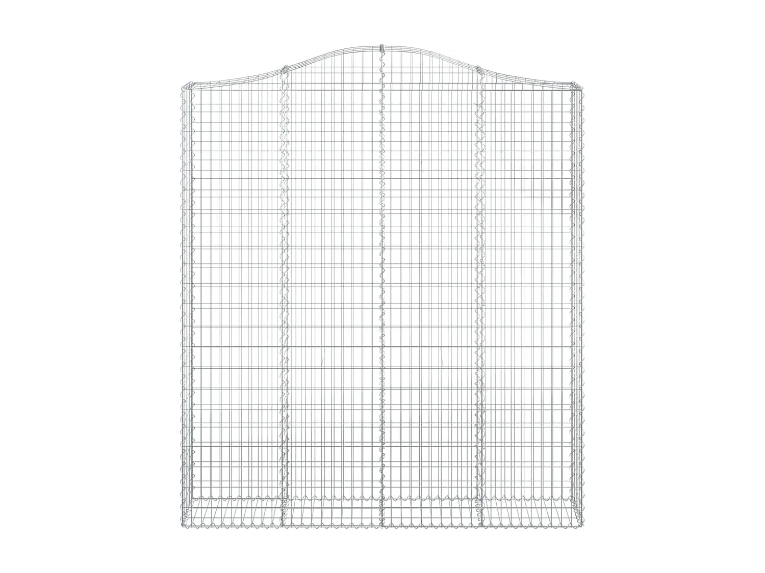 Paniers à gabions arqués 3 pièces 200x30x220/240 cm fer galvanisé