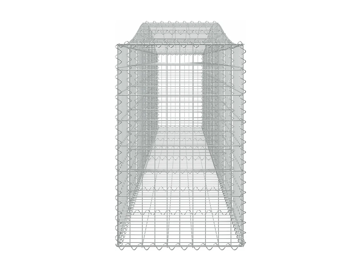 Paniers à gabions arqués 25 pièces 400x50x80/100 cm Fer galvanisé