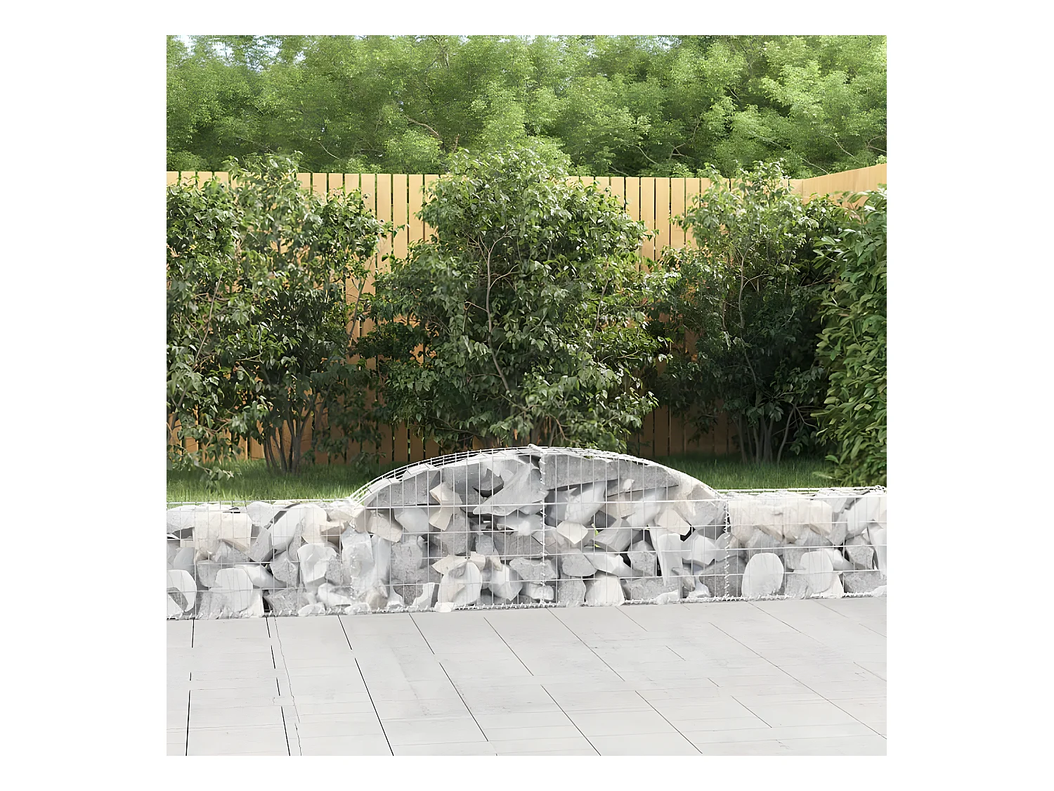 Paniers à gabions arqués 11 pièces 300x30x40/60 cm fer galvanisé