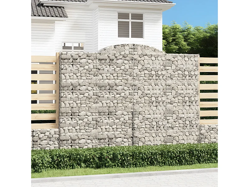 Cesta gaviones forma arco hierro galvanizado 300x30x220/240 cm