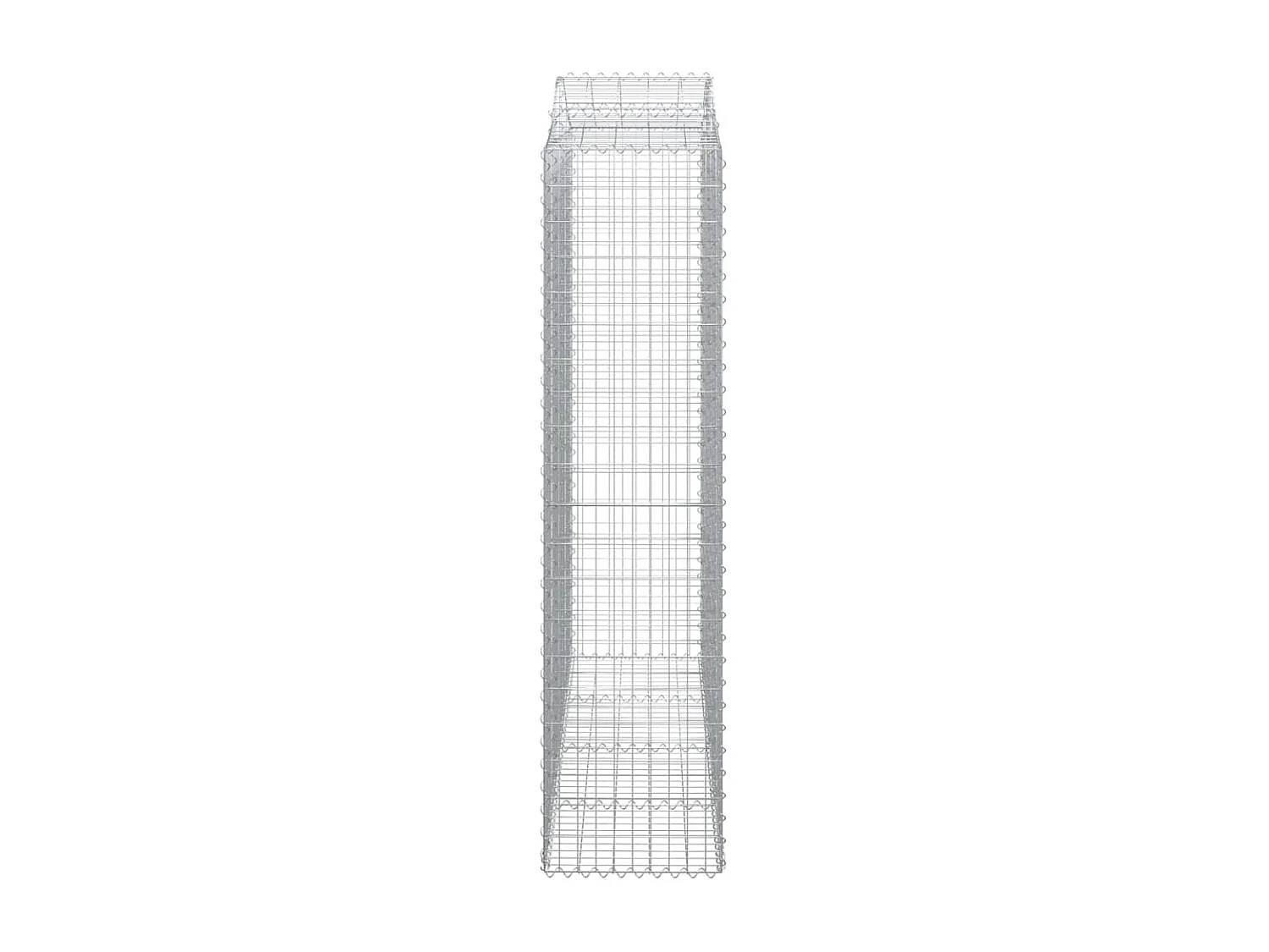 Cesto gabião arqueado 200x50x200/220 cm ferro galvanizado