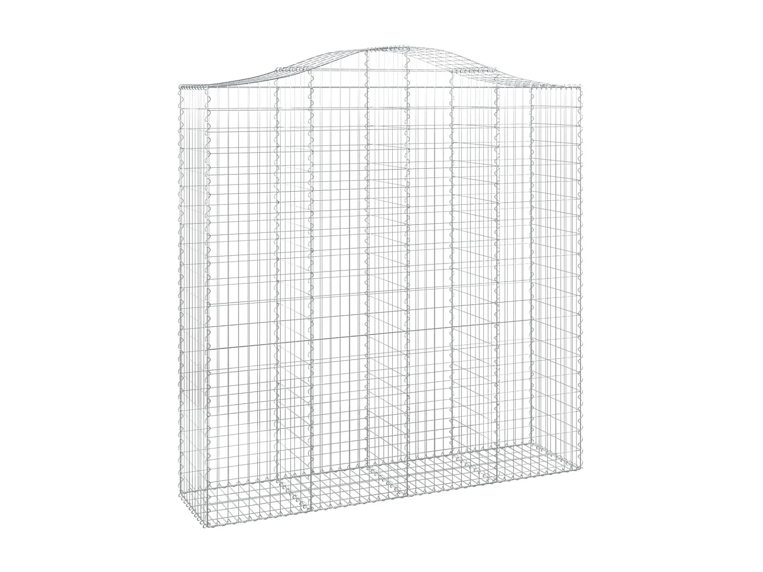 Panier de gabions arqué 200x50x200/220 cm Fer galvanisé