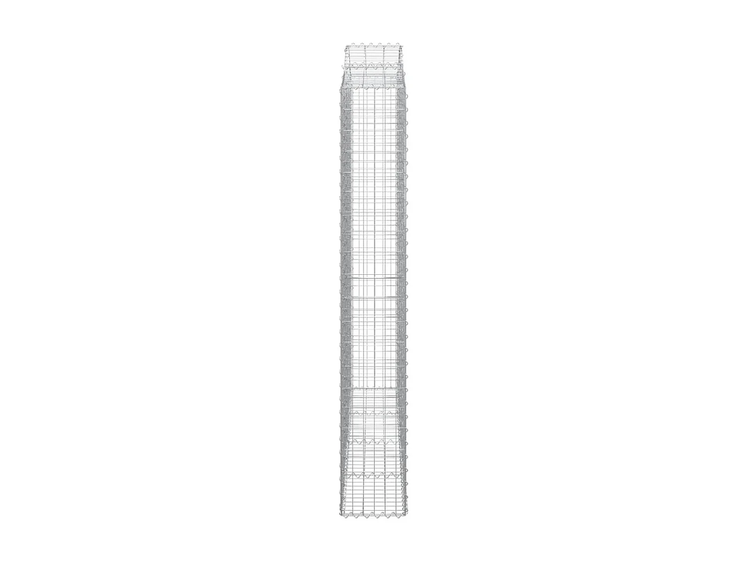 Cestos gabião arqueados 2peças 200x30x200/220cm ferro galvanizado