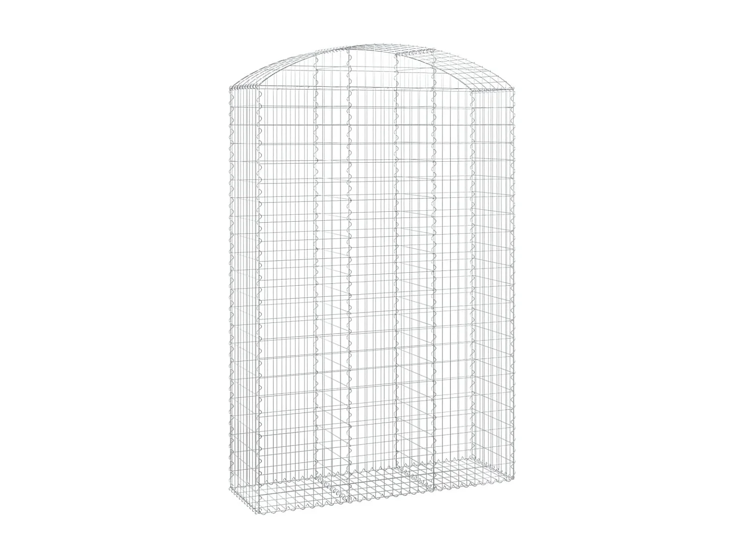 Panier de gabions arqué 150x50x220/240 cm Fer galvanisé